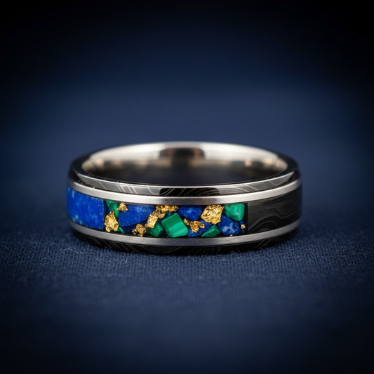 Close-up of custom jewelry craftsmanship - artisan ring detail