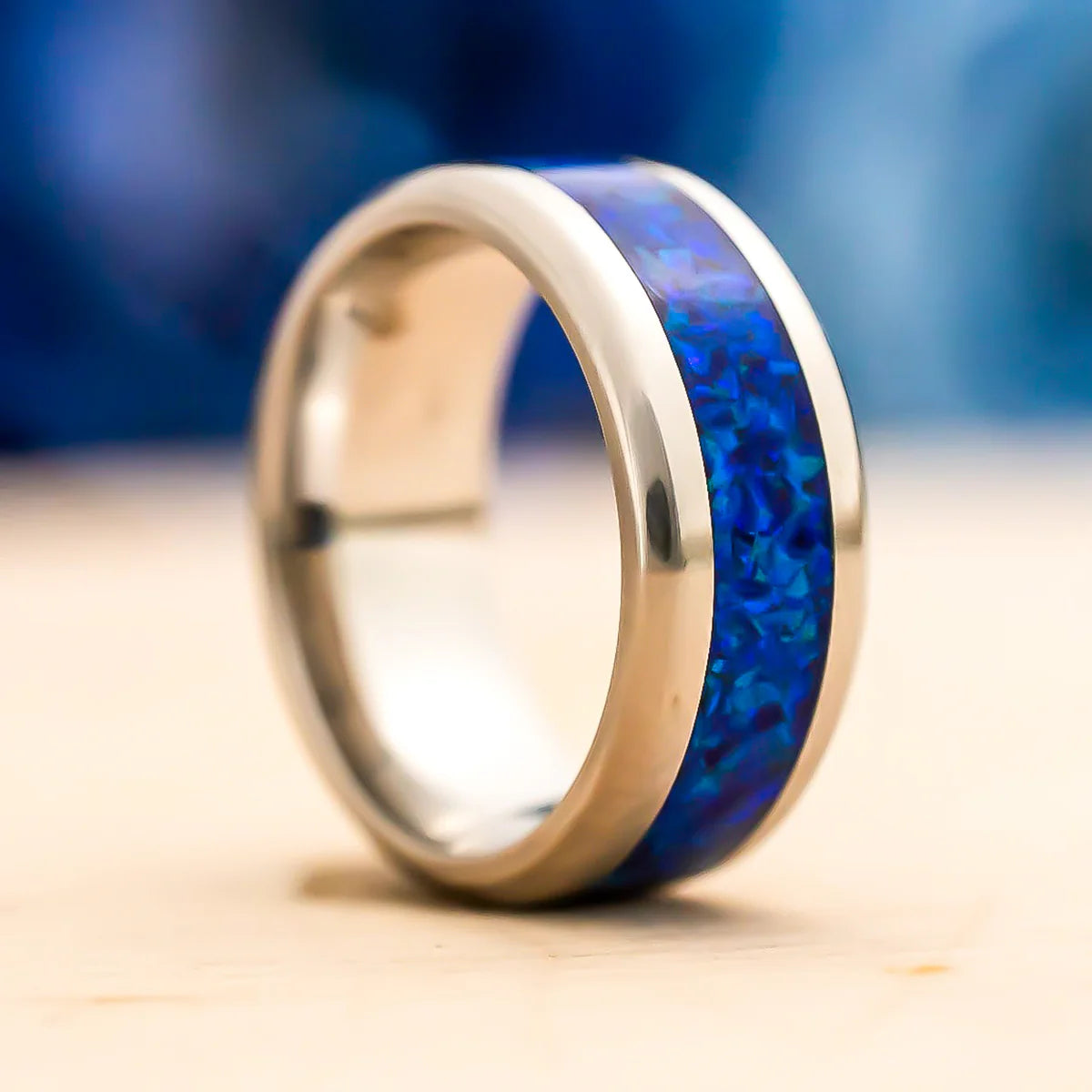 Nereus Ring Jewelry | Stainless Steel Ocean Blue WildBeard Forge