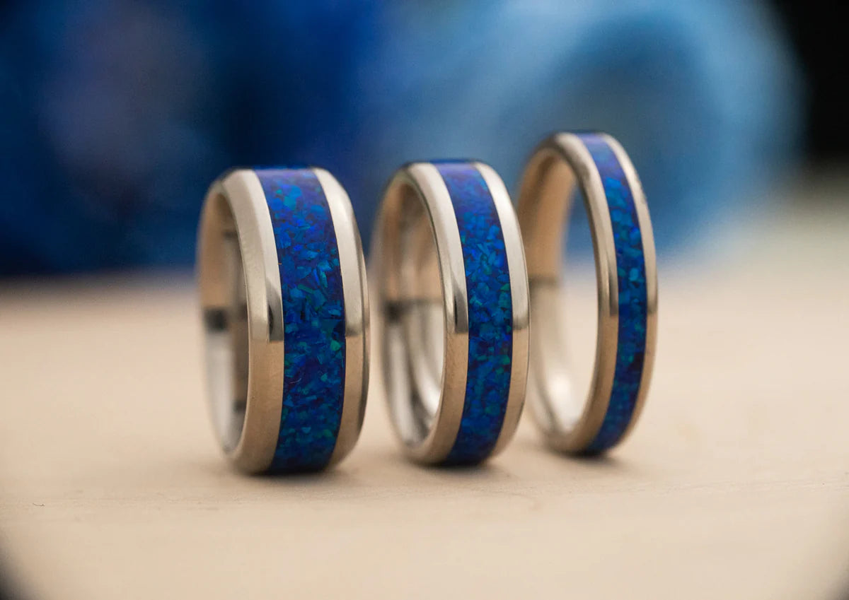 Nereus Ring Jewelry | Stainless Steel Ocean Blue WildBeard Forge