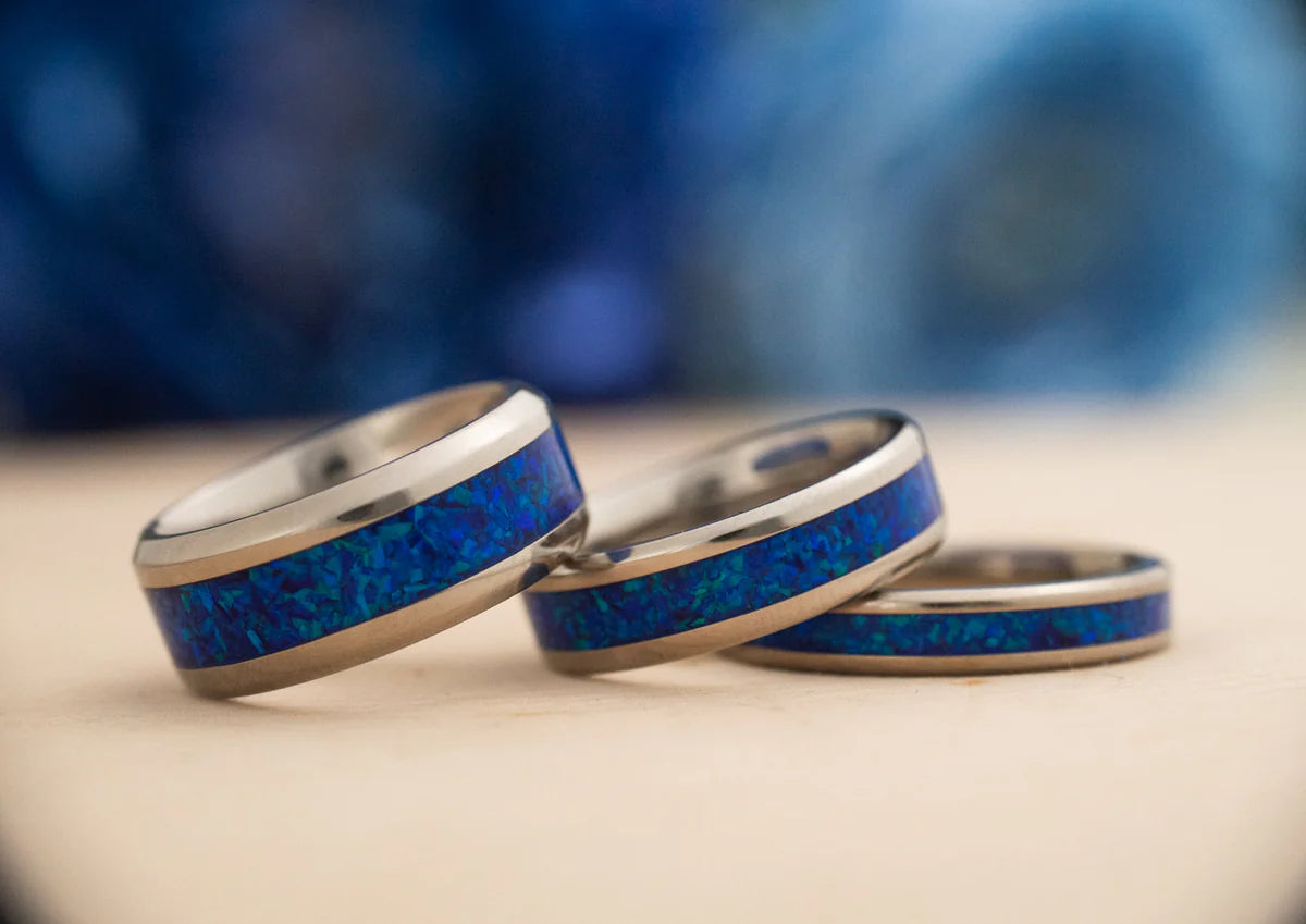 Nereus Ring Jewelry | Stainless Steel Ocean Blue WildBeard Forge