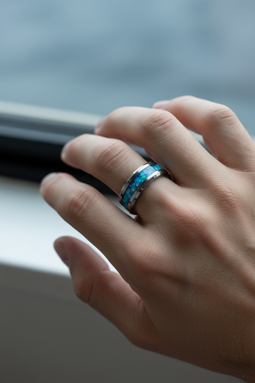Alpine River Ring on Hand