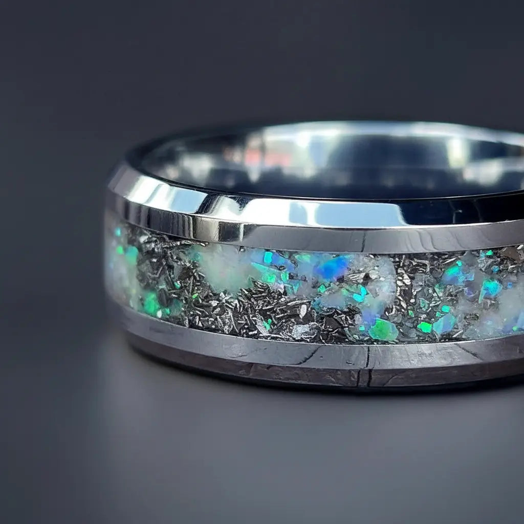 Close-up of custom jewelry craftsmanship - artisan ring detail